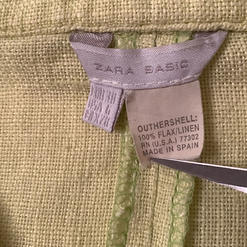 Zara Basic Linen Blazer Size 5 - Picture 8 of 8